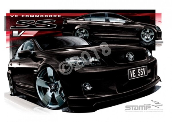 Holden Commodore VE SSV PHANTOM A3 FRAMED PRINT (HC334)