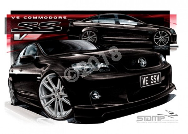 Holden Commodore VE SSV PHANTOM 20 A3 FRAMED PRINT (HC334B)