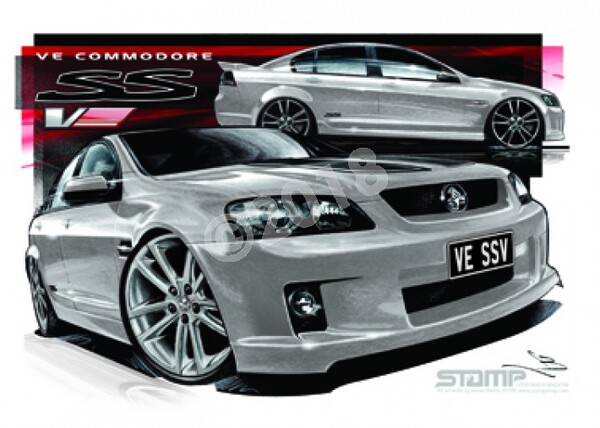 Holden Commodore VE SSV NITRATE STRIPE & 20 A3 FRAMED PRINT (HC335C)