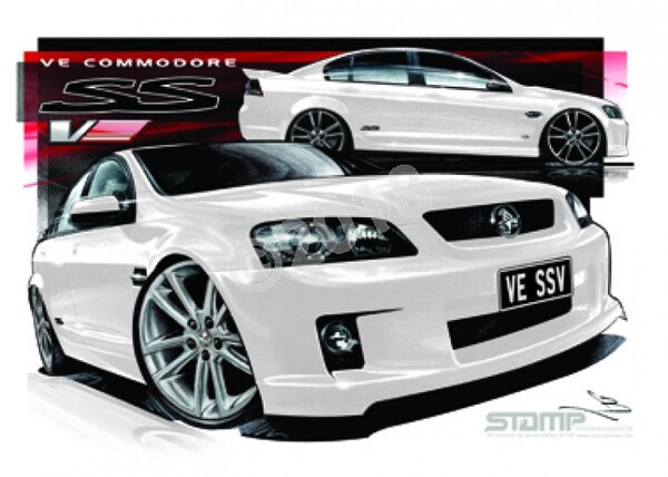 Holden Commodore VE SSV HERON 20 A3 FRAMED PRINT (HC336B)