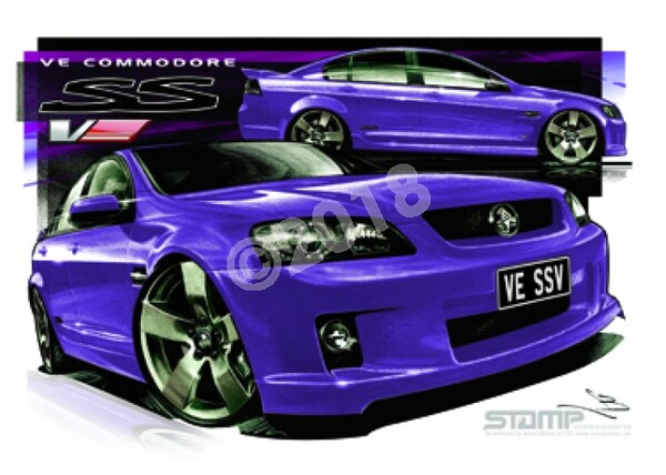 Holden Commodore VE SSV MORPHEOUS A3 FRAMED PRINT (HC338)