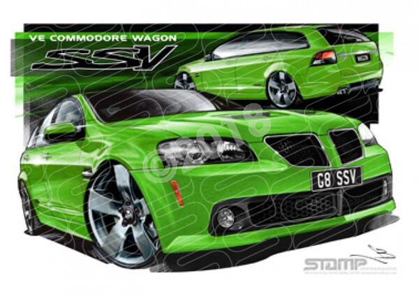 Holden Commodore VE SSV G8 WAGON ATOMIC A3 FRAMED PRINT (HC360)