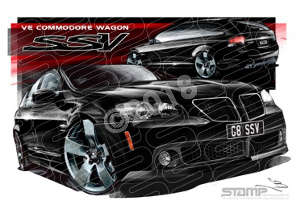 Holden Commodore VE SSV G8 WAGON PHANTOM A3 FRAMED PRINT (HC362)