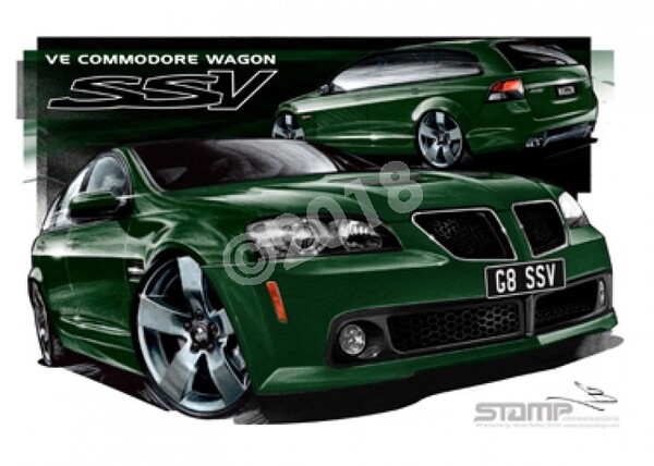 Holden Commodore VE SSV G8 WAGON POISON IVY A3 FRAMED PRINT (HC369)