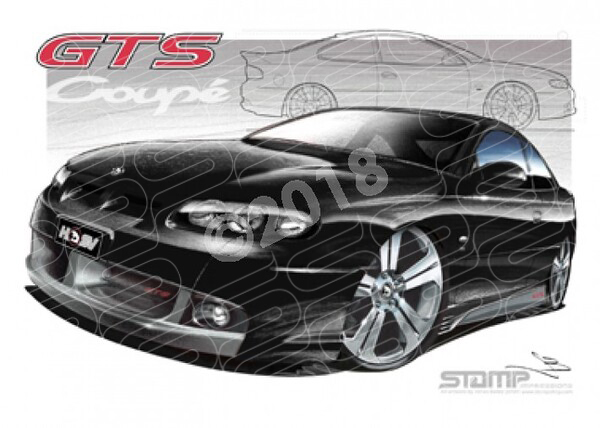 HSV Coupe GTS II COUPE PHANTOM BLACK A3 FRAMED PRINT (V119)