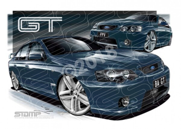 FPV BA GT BA GT BLUE PEARL A3 FRAMED PRINT (FV005GX)