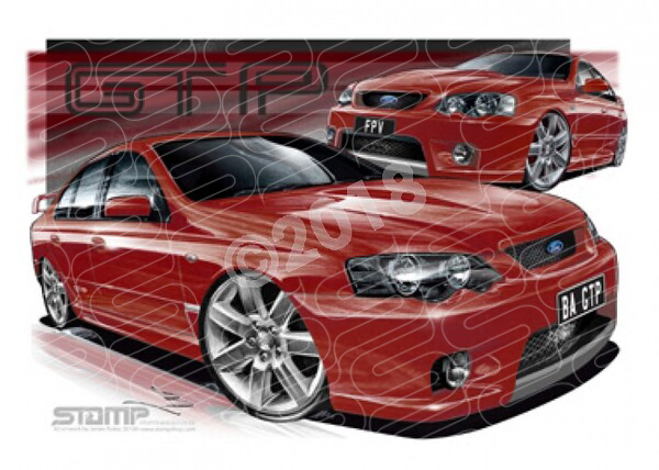 FPV BA GT BA GT-P MANDARIN A3 FRAMED PRINT (FV010IX)