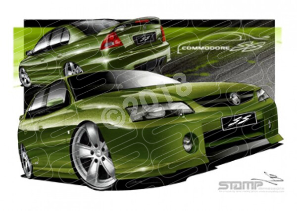 Holden Commodore VY VY SS HOTHOUSE GREEN A3 FRAMED PRINT (HC23)