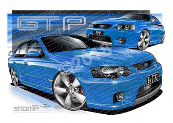 FPV BA MKII GT-P BLUE PRINT A3 FRAMED PRINT (FV020DX)