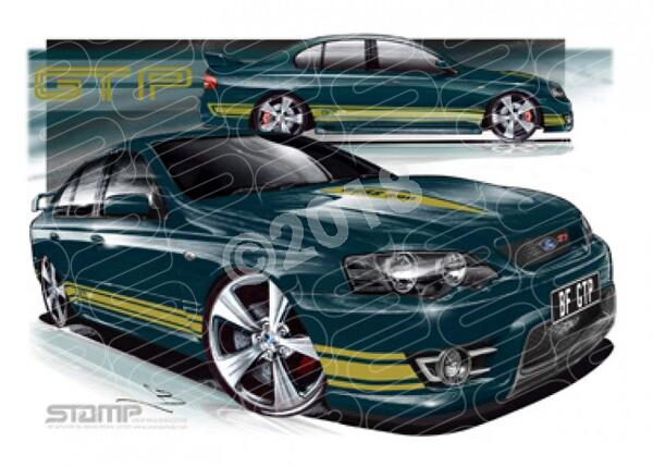 FPV BF GT BF GT-P DEJAVU GOLD STRIPES A3 FRAMED PRINT (FV031D)