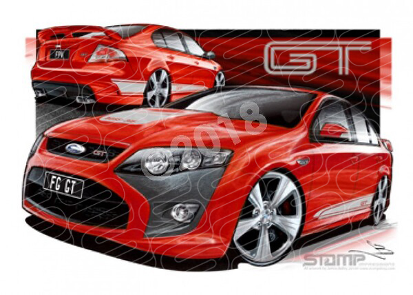 FPV FG GT FG GT VIXEN SILVER STRIPES A3 FRAMED PRINT (FV091)