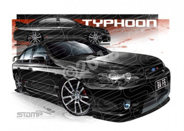 FPV BA F6 TYPHOON SILHOUETTE A3 FRAMED PRINT (FV045)