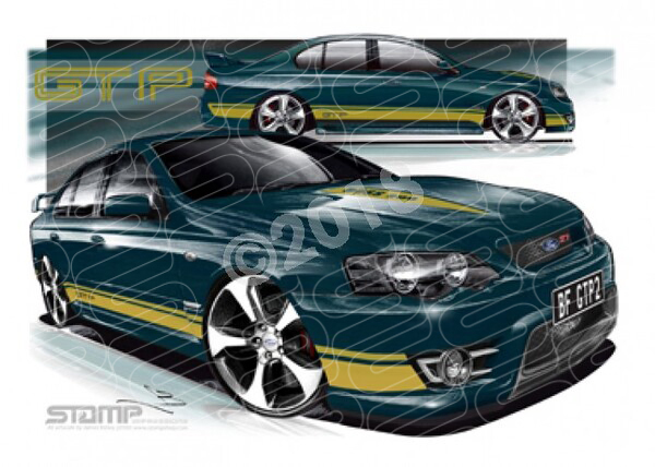 FPV BF GT BF GT-P II DEJAVU GOLD STRIPES A3 FRAMED PRINT (FV155)