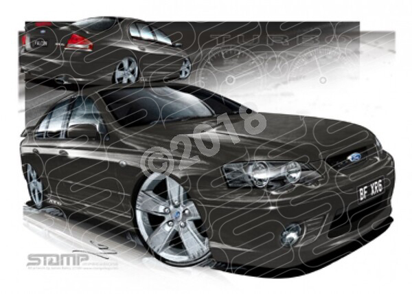 Ford XR6 BF XR6 BF XR6 TURBO EGO A3 FRAMED PRINT (FT240)