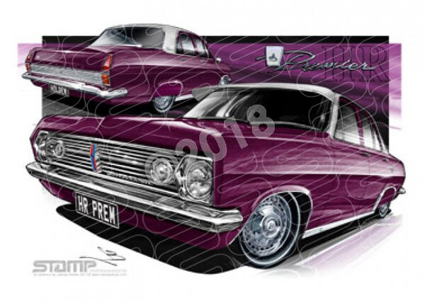 Holden Classic HR PREMIER PEWTER CORDOVAN A3 FRAMED PRINT (HC513)
