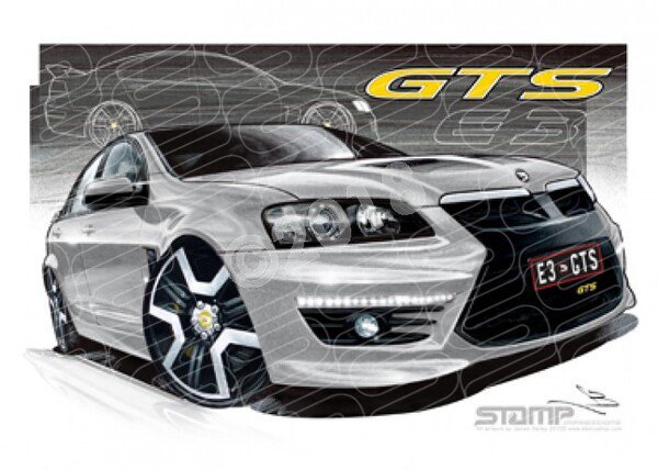 HSV Gts E3 E3 GTS NITRATE YELLOW BADGE A3 FRAMED PRINT (V262)