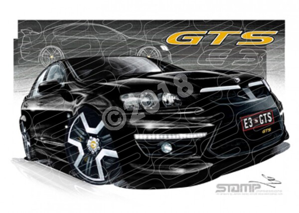 HSV Gts E3 E3 GTS PHANTOM YELLOW BADGE A3 FRAMED PRINT (V268)