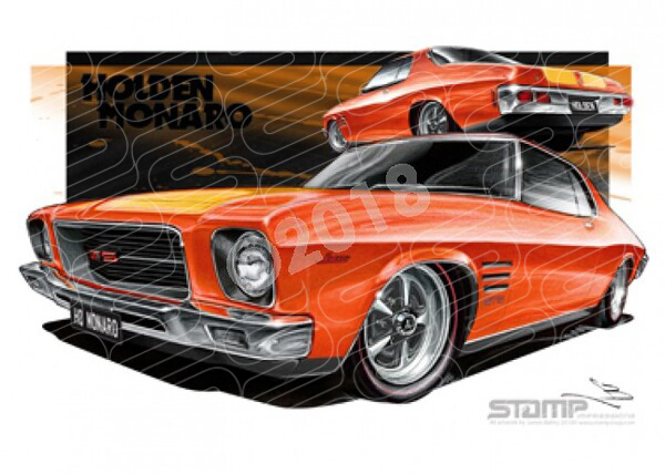 Holden Monaro HQ MONARO LONE ORANGER A3 FRAMED PRINT (HC77)