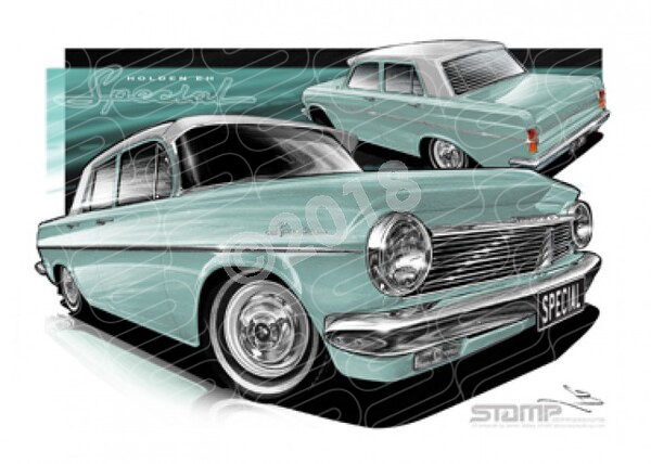 Holden Classic EH EH SPECIAL VALLEY MIST GREEN MET A3 FRAMED PRINT (HC626)