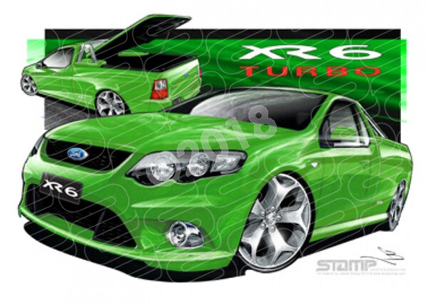 FORD FG XR6 FALCON UTE TURBO DASH A3 FRAMED PRINT (FT320T)