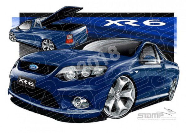 FORD FG XR6 FALCON UTE SENSATION A3 FRAMED PRINT (FT322)