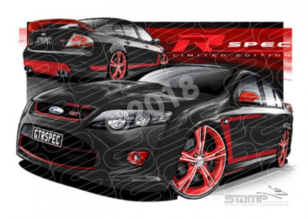 FPV FG GT R SPEC SILHOUETTE/RED A3 FRAMED PRINT CAR ART GIFT