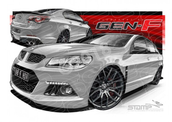 HSV F SERIES SV CLUBSPORT R8 NITRATE A3 FRAMED PRINT (V351)