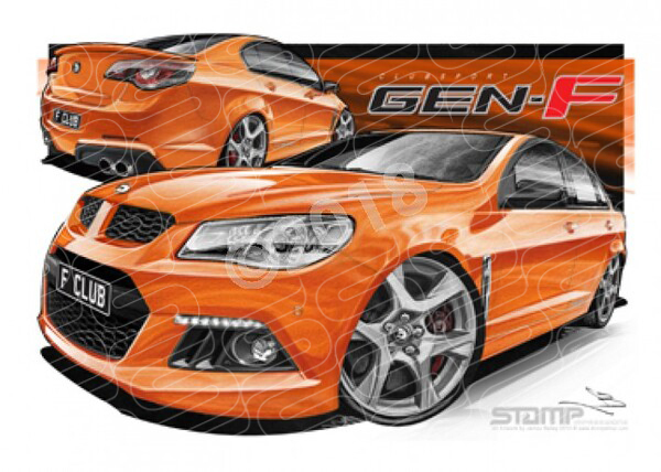 HSV F SERIES CLUBSPORT FANTALE A3 FRAMED PRINT (V362)