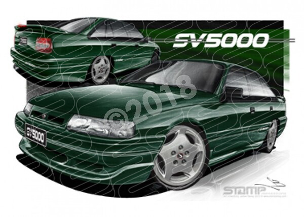 HSV Limited edition cars SV 5000 VN RACING GREEN A3 FRAMED PRINT (V390)
