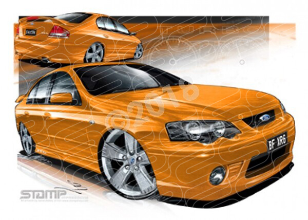 Ford XR6 BF XR6 BF XR6 TURBO OCTANE A3 FRAMED PRINT (FT227C)