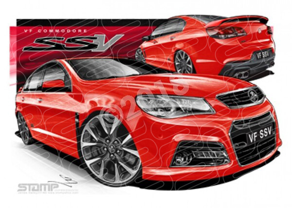 Holden Commodore VF VF SSV VF SSV RED HOT A3 FRAMED PRINT (HC680S)
