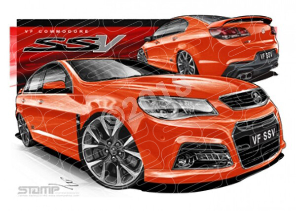 Holden Commodore VF VF SSV VF SSV FANTALE A3 FRAMED PRINT (HC684S)