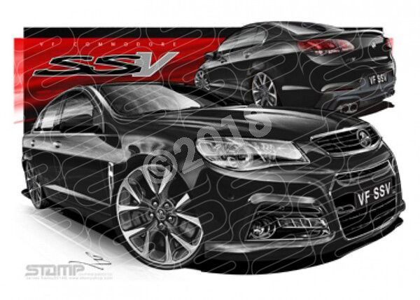 Holden Commodore VF VF SSV VF SSV PHANTOM NO WING A3 FRAMED PRINT (HC703S)