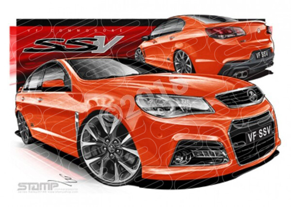 Holden Commodore VF VF SSV VF SSV FANTALE NO WING A3 FRAMED PRINT (HC704S)