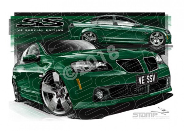 Holden Commodore VE SSV G8 SEDAN POISON IVY A3 FRAMED PRINT (HC383)