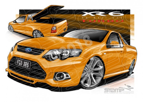 FORD MKII UTE FG XR6 TURBO UTE OCTANE A3 FRAMED PRINT (FT383)