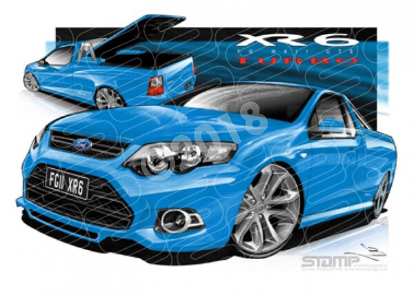 FORD MKII UTE FG XR6 TURBO UTE KINETIC A3 FRAMED PRINT (FT385)