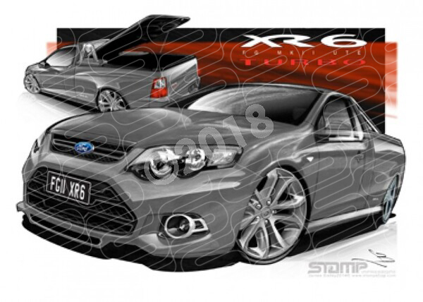 FORD MKII UTE FG XR6 TURBO UTE PETROLEUM A3 FRAMED PRINT (FT387)