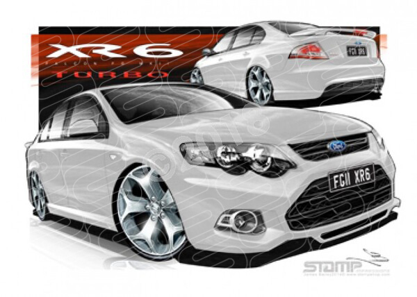 Ford XR6 FG MK II XR6 FG II XR6 TURBO WINTER A3 FRAMED PRINT (FT400)