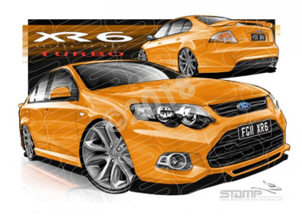 Ford XR6 FG MK II XR6 FG II XR6 TURBO 19 OCTANE A3 FRAMED PRINT (FT403W)