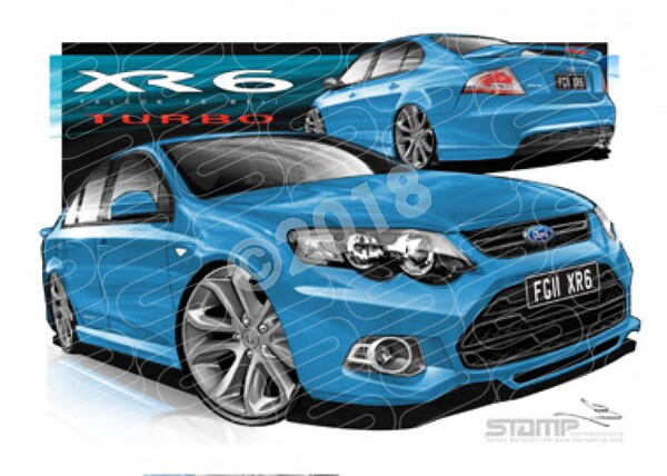 Ford XR6 FG MK II XR6 FG II XR6 TURBO 19 KINETIC A3 FRAMED PRINT (FT405W)