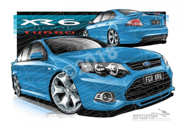 Ford XR6 FG MK II XR6 FG II XR6 TURBO KINETIC A3 FRAMED PRINT (FT405)