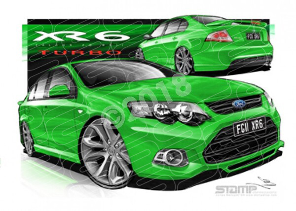 Ford XR6 FG MK II XR6 FG II XR6 TURBO 19 SWIFT A3 FRAMED PRINT (FT406W)