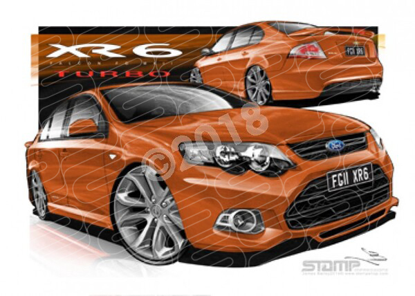 Ford XR6 FG MK II XR6 FG II XR6 TURBO 19 MARS A3 FRAMED PRINT (FT408W)