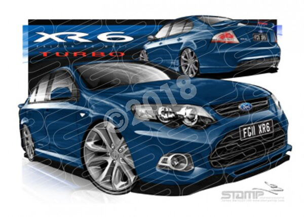 Ford XR6 FG MK II XR6 FG II XR6 TURBO 19 VANISH A3 FRAMED PRINT (FT409W)