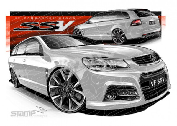 Holden Commodore VF VF SSV WAGON VF SSV WAGON NITRATE A3 FRAMED PRINT (HC752)