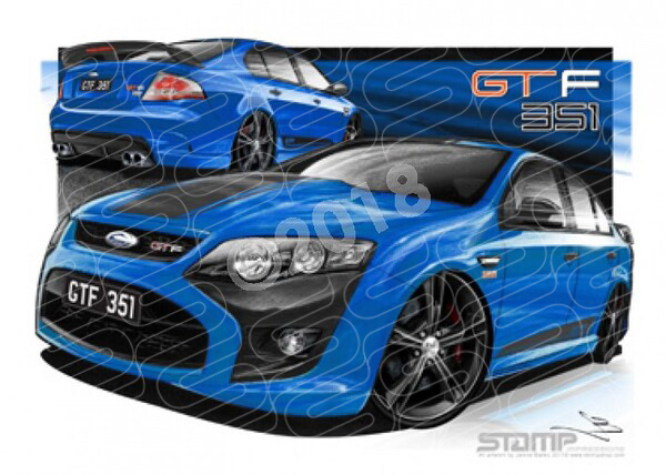 FPV FG GTF 351 GTF FG KINETIC BLACK A3 FRAMED PRINT (FV346)