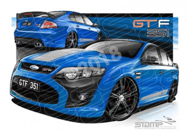 FPV FG GTF 351 GTF FG KINETIC SILVER A3 FRAMED PRINT (FV347)