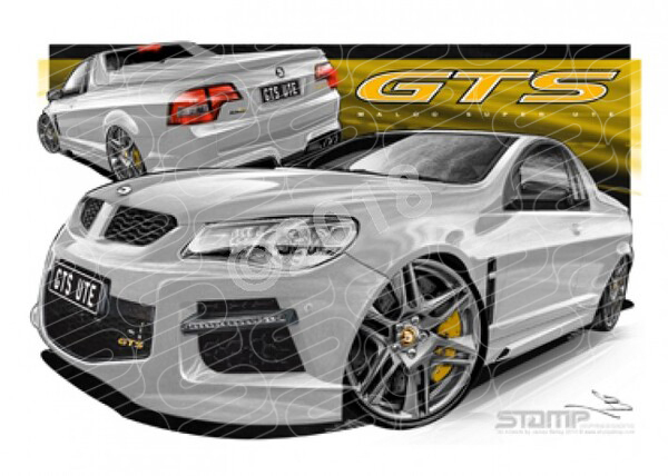 HSV MALOO F SERIES GTS SILVER A3 FRAMED PRINT (V505)