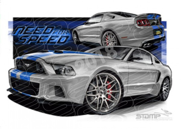 GT 500 NEED FOR SPEED A3 FRAMED PRINT (M023)
